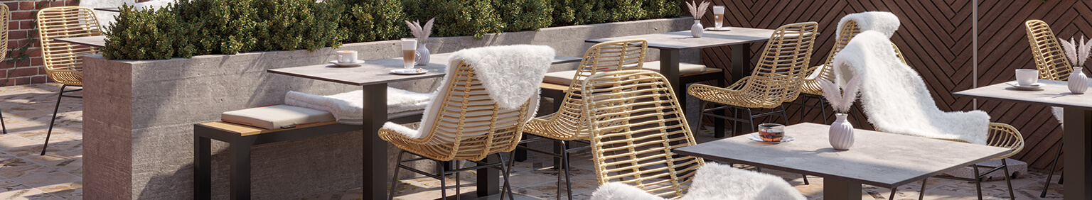 Tables à manger d'extérieur pour votre restaurant ou hôtel