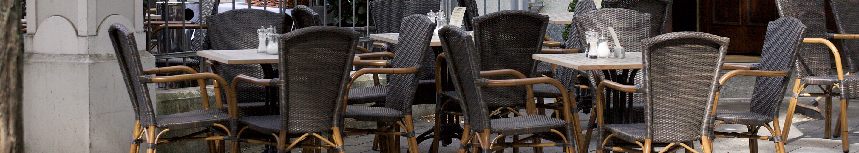 Outdoor Wickerwork chairs for your restaurant or hotel