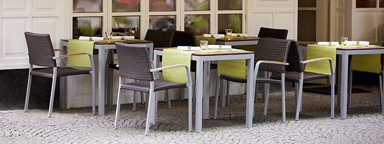 Outdoor terrace furnitures for your restaurant or hotel