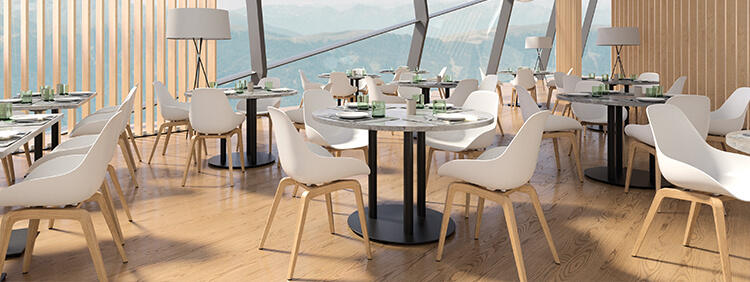 Chaises à coque pour votre restaurant ou hôtel