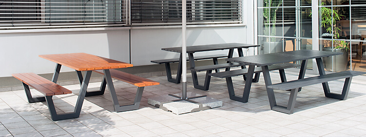 Combinaisons Tables/Bancs pour votre restaurant ou hôtel