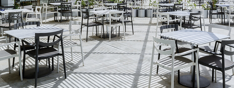 Outdoor tables for your restaurant or hotel