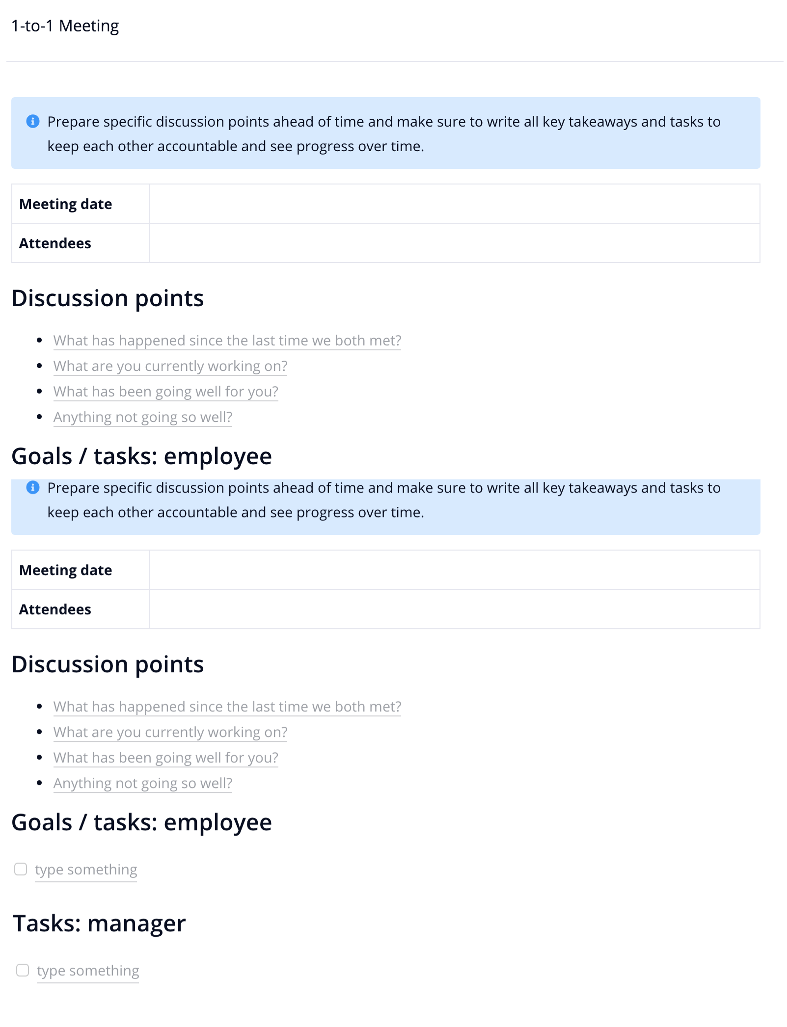 Spaces project templates