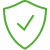 Green shield with checkmark – representing security, protection, and trust.